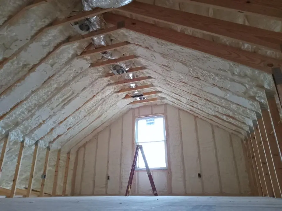 Spray foam roofing application for Crawl Space Insulation project in Salisbury